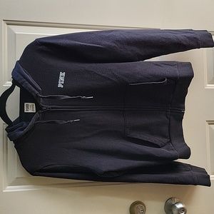 Solid Black PINK Victoria Secret size Large hoodie